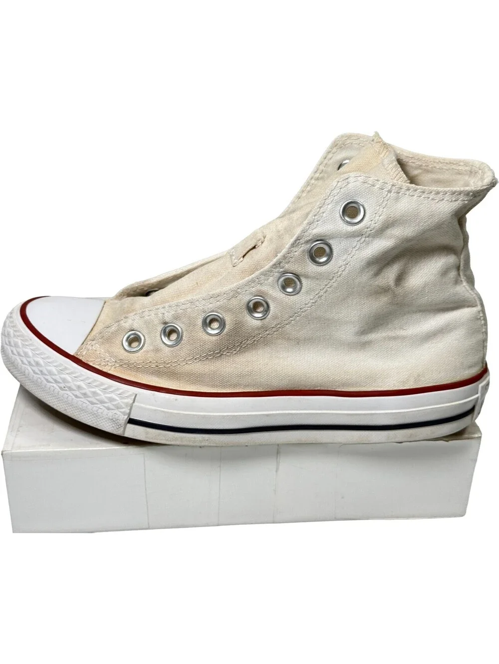 Chuck Taylor Converse All Star White Hi Top Unisex Sneaker M7650 Mens 4 Womens 6